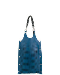 Синяя кожаная большая сумка от Sonia Rykiel