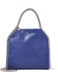 Синяя кожаная большая сумка от Stella McCartney