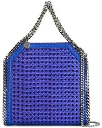 Синяя кожаная большая сумка от Stella McCartney