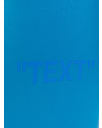 Синяя кожаная большая сумка от Off-White