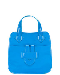 Синяя кожаная большая сумка от Tila March