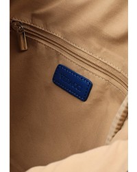 Синяя кожаная большая сумка от Vitacci