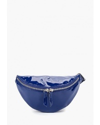 Синяя кожаная поясная сумка от Lorani