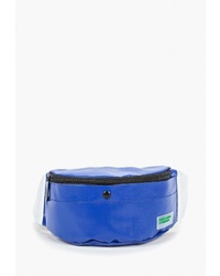 Синяя кожаная поясная сумка от United Colors of Benetton