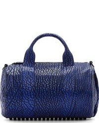 Женская синяя кожаная спортивная сумка от Alexander Wang