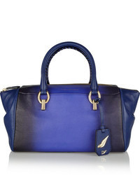 Женская синяя кожаная спортивная сумка от Diane von Furstenberg
