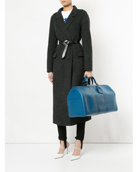 Женская синяя кожаная спортивная сумка от Louis Vuitton Vintage