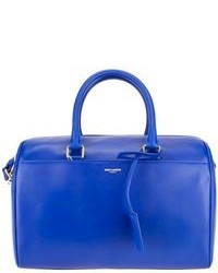Женская синяя кожаная спортивная сумка от Saint Laurent