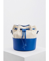 Синяя кожаная сумка-мешок от Max & Co.