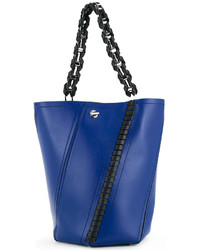 Синяя кожаная сумка-мешок от Proenza Schouler