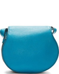 Синяя кожаная сумка-саквояж от Chloé