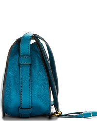 Синяя кожаная сумка-саквояж от Chloé