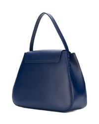 Синяя кожаная сумка-саквояж от Nico Giani