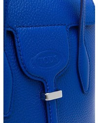 Синяя кожаная сумка-саквояж от Tod's