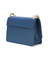 Синяя кожаная сумка-саквояж от Fendi