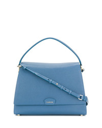 Синяя кожаная сумка-саквояж от Lanvin