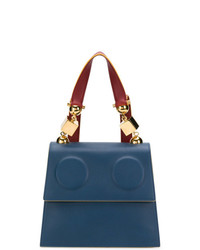 Синяя кожаная сумка-саквояж от Marni