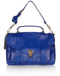 Синяя кожаная сумка-саквояж от Proenza Schouler