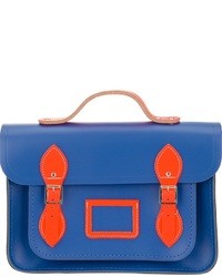 Синяя кожаная сумка-саквояж от The Cambridge Satchel Company