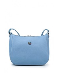 Синяя кожаная сумка через плечо от Afina