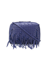 Синяя кожаная сумка через плечо от Bottega Veneta