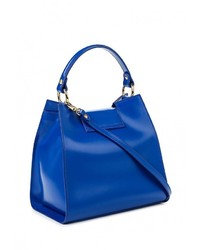 Синяя кожаная сумка через плечо от Braccialini