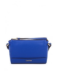 Синяя кожаная сумка через плечо от Calvin Klein Jeans
