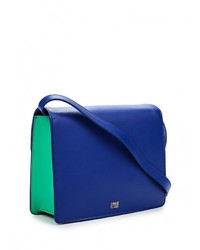 Синяя кожаная сумка через плечо от Cavalli Class