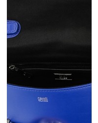 Синяя кожаная сумка через плечо от Cavalli Class