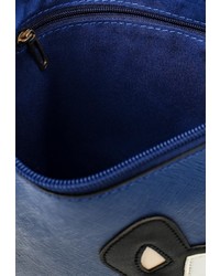 Синяя кожаная сумка через плечо от Chantal