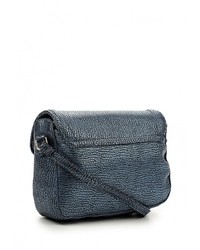 Синяя кожаная сумка через плечо от Diva