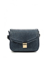 Синяя кожаная сумка через плечо от Diva