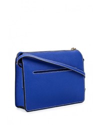 Синяя кожаная сумка через плечо от DKNY