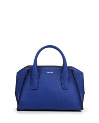 Синяя кожаная сумка через плечо от DKNY