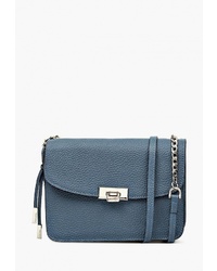 Синяя кожаная сумка через плечо от Eleganzza