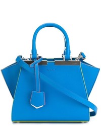 Синяя кожаная сумка через плечо от Fendi