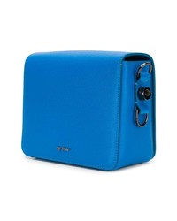 Синяя кожаная сумка через плечо от Off-White