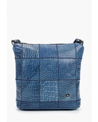 Синяя кожаная сумка через плечо от Franchesco Mariscotti