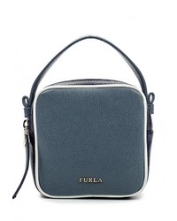 Синяя кожаная сумка через плечо от Furla