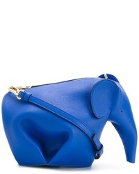 Синяя кожаная сумка через плечо от Loewe