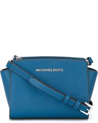 Синяя кожаная сумка через плечо от MICHAEL Michael Kors