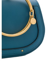 Синяя кожаная сумка через плечо от Chloé