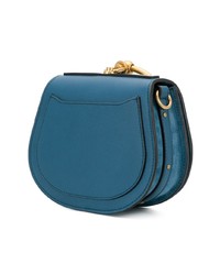 Синяя кожаная сумка через плечо от Chloé