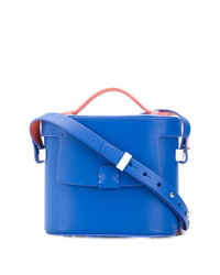 Синяя кожаная сумка через плечо от Nico Giani