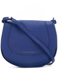 Синяя кожаная сумка через плечо от Orciani