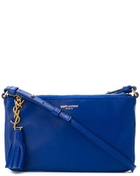 Синяя кожаная сумка через плечо от Saint Laurent