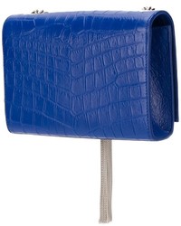 Синяя кожаная сумка через плечо от Saint Laurent