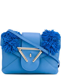 Синяя кожаная сумка через плечо от Sara Battaglia