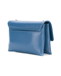 Синяя кожаная сумка через плечо от Lanvin