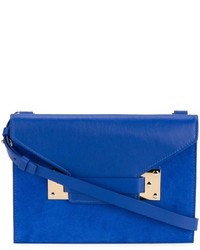 Синяя кожаная сумка через плечо от Sophie Hulme